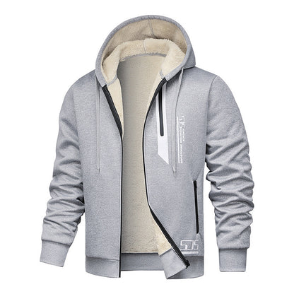 Men’s Cashmere Fleece Hoodie – Thick Warm Jacket