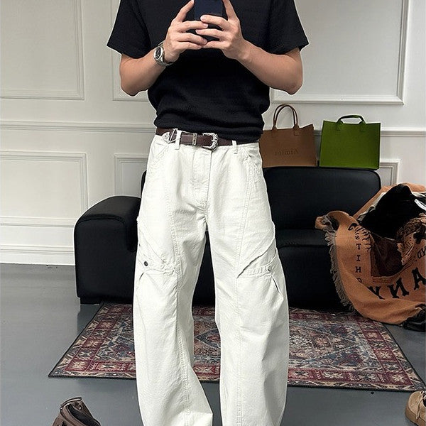 Women's American-Style Cutliff Loose-Fit Wide-Leg Casual Trousers – Comfortable & Stylish