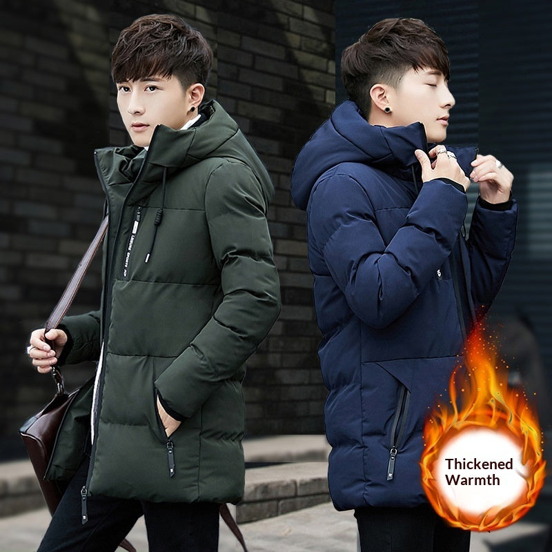 Men’s Fashionable Hooded Down Jacket – Warm Winter Outerwear Coat