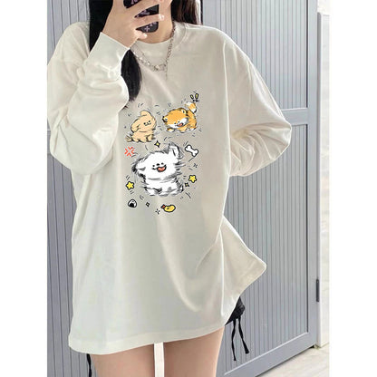 Women’s Loose Long-Sleeve Top – Casual Spring & Autumn Shirt
