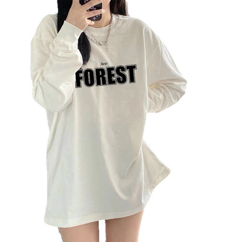 Women’s Loose Long-Sleeve Top – Casual Spring & Autumn Shirt