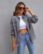 Women’s Fashion Ripped Shirt Jacket – Casual Autumn & Spring Top, Trendy Outerwear