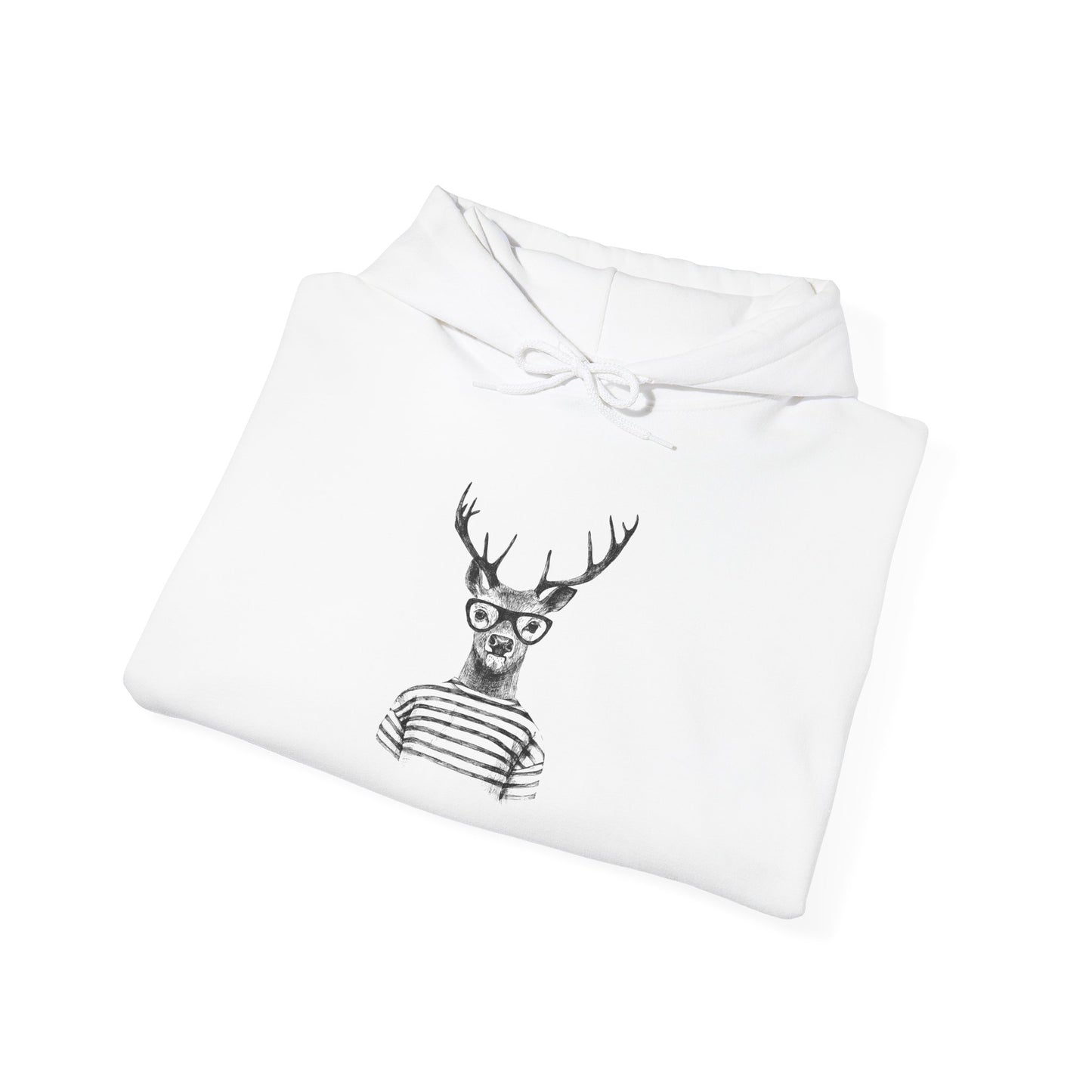 Gen-Z Deer Hoodie — Vintage Deer Skull Graphic Hooded Sweatshirt