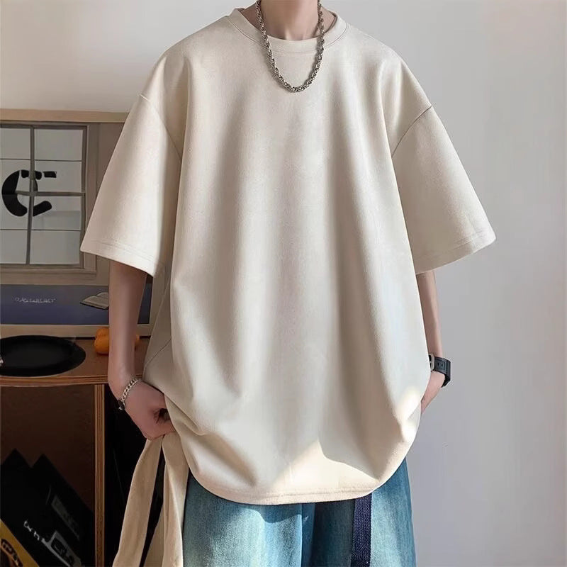 Men's Loose-Fit American Style Casual T-Shirt – Comfortable Streetwear Top