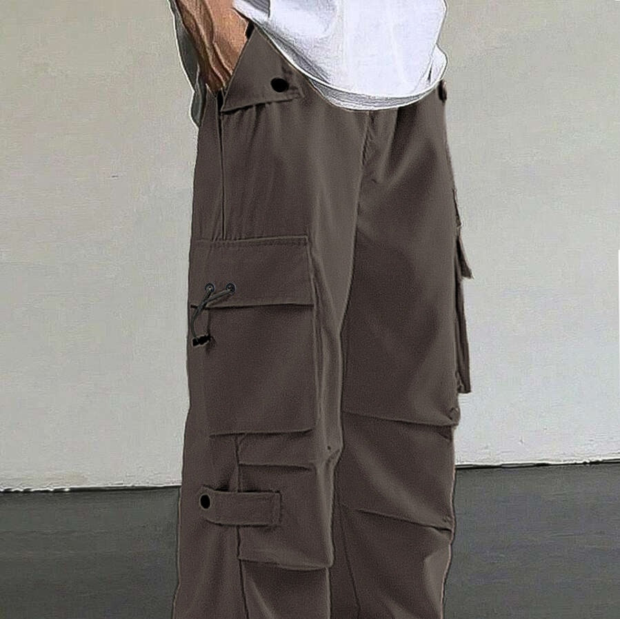 Men’s Loose Wide-Leg Quick-Dry Casual Trousers – Straight Leg Comfort Pants