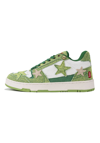 KAALIXTO Retro Star Sneakers Avocado – Unisex Casual Street Sneakers