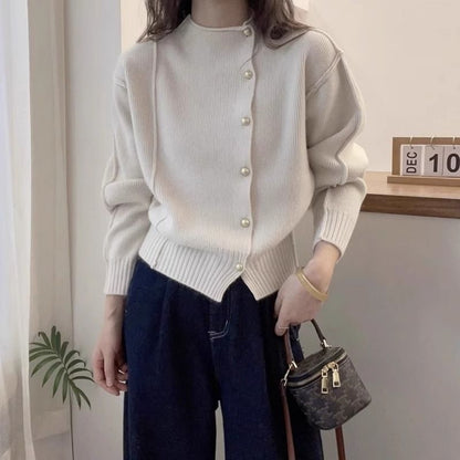 Women’s Warm Knitted Sweater – Figure-Flattering Base Pullover