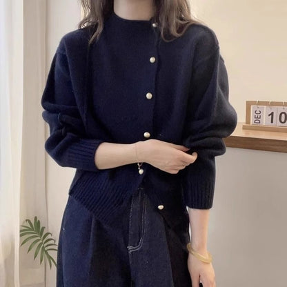 Women’s Warm Knitted Sweater – Figure-Flattering Base Pullover