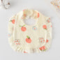 Baby Ruffled Cotton Bib – Printed Gauze Lace Absorbent Feeding Bib