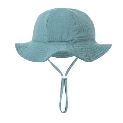 Baby Cotton Bucket Hat – Soft Breathable Sun Protection Basin Hat