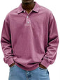 Men’s Fall Polo Shirt Long Sleeve – High-Quality, Breathable, Casual Solid T-Shirt