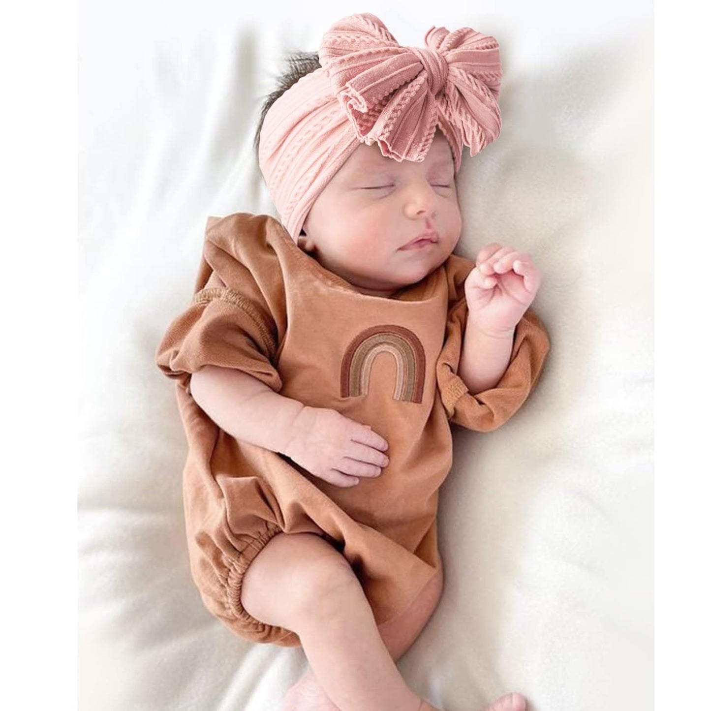 Handmade Baby Headbands – Soft Stretchy Nylon Hair Bands with Bows for Newborns and Toddlers