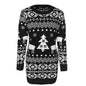Women’s Festive Knitted Christmas Sweater – Soft Jacquard Pullover with Elk & Snowflake Design