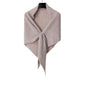 Women’s Winter Triangular Knitted Shawl – Thick Soft Solid Color Neck Wrap, Korean Style