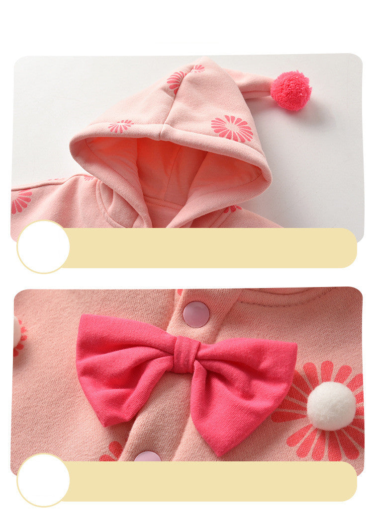 Children’s Hooded Shawl Quilt – Cute Princess Fan Baby Blanket