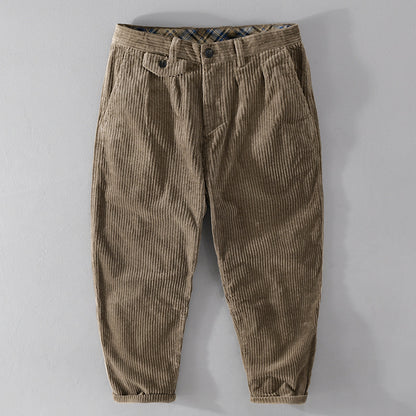 Men’s Retro Corduroy Trousers – Loose-Fit Casual Pants