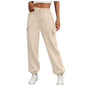 Women’s Fleece-Lined Sweatpants – Baggy Jogger Trousers with Pockets, Casual Fall Cargo Pants