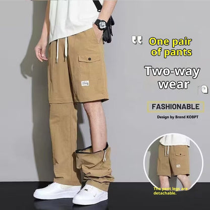 Men’s American Style 2-in-1 Detachable Overalls – Casual Workwear Jumpsuit