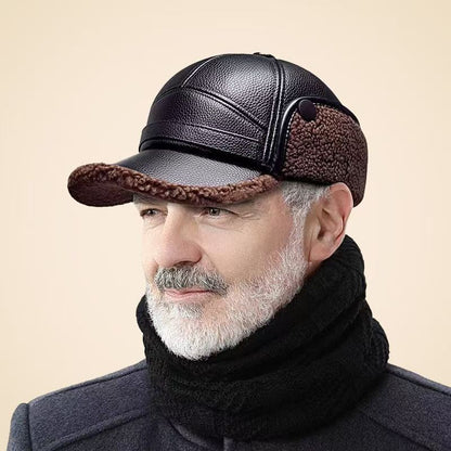 Winter Fleece-Lined Outdoor Ear-Protecting Hat For Middle-Aged And Elderly Men