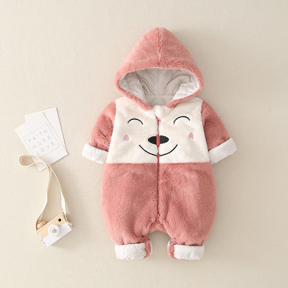 Baby Winter Thick Cotton Padded Jumpsuit Jacket
