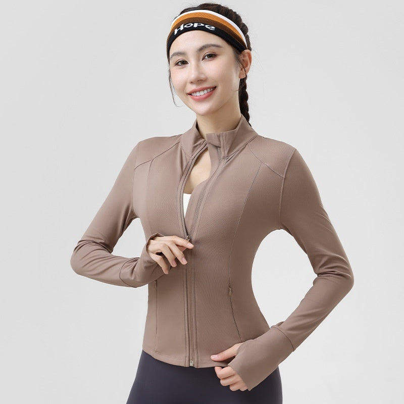 Autumn Outdoor Yoga Clothes Sports Coat For Women