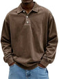 Men’s Fall Polo Shirt Long Sleeve – High-Quality, Breathable, Casual Solid T-Shirt
