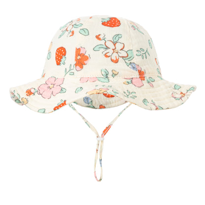 Baby Cotton Bucket Hat – Soft Breathable Sun Protection Basin Hat