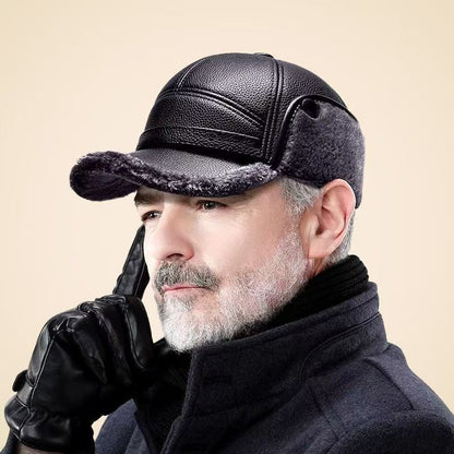 Winter Fleece-Lined Outdoor Ear-Protecting Hat For Middle-Aged And Elderly Men