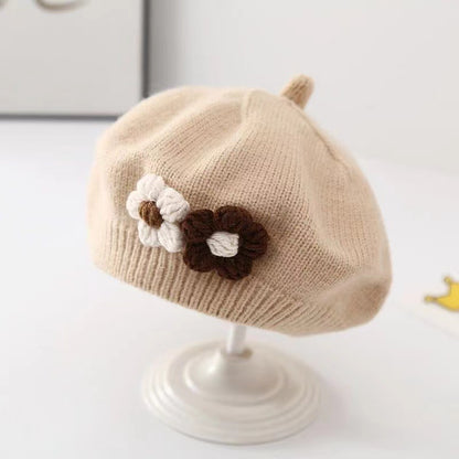 Baby Girl Wool Knitted Beret – Cute Toddler Hat