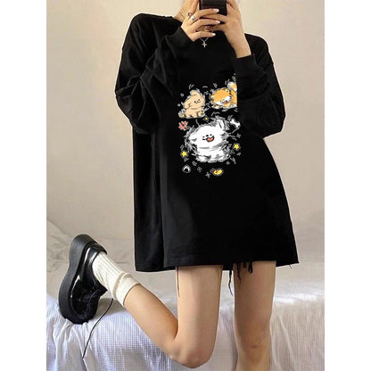 Women’s Loose Long-Sleeve Top – Casual Spring & Autumn Shirt