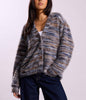 Women’s Winter Striped Knitted Cardigan – Buttoned V-Neck Cropped Long Sleeve Sweater