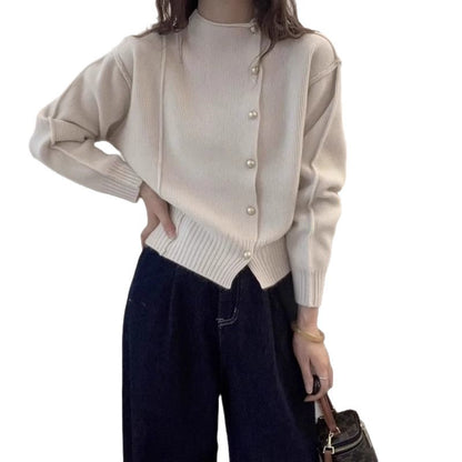 Women’s Warm Knitted Sweater – Figure-Flattering Base Pullover