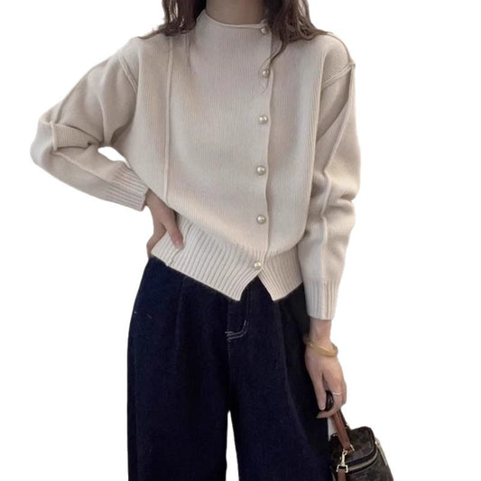 Women’s Warm Knitted Sweater – Figure-Flattering Base Pullover