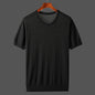 Men’s Hollow-Out Knitted Short-Sleeve Shirt – Casual Breathable Summer Top