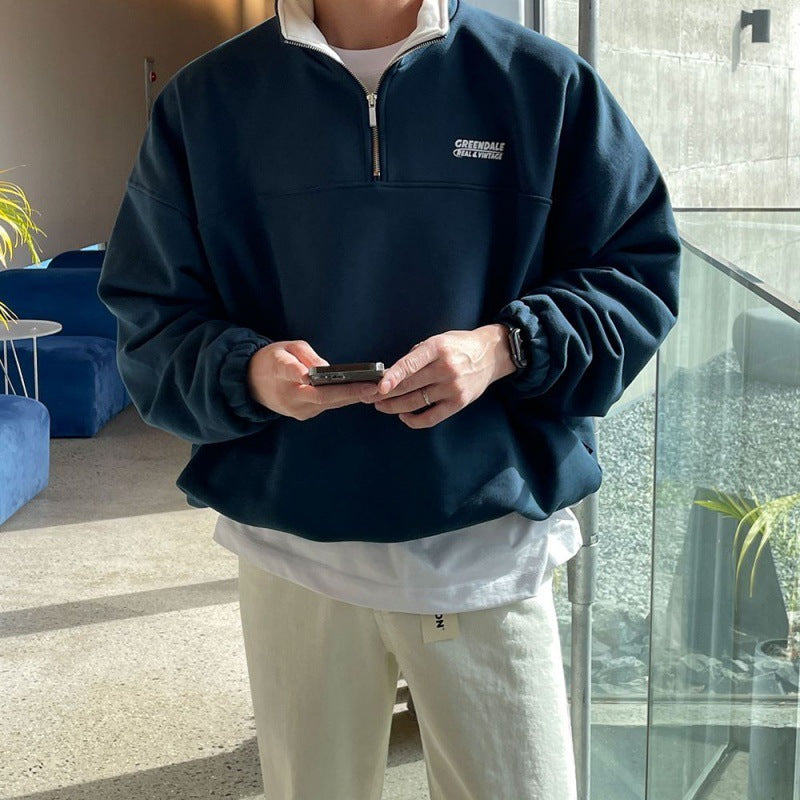 Spring Half Zip Sweater for Men