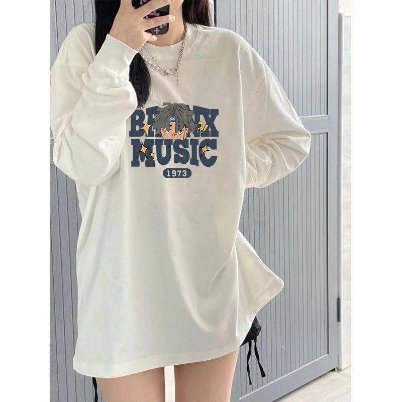 Women’s Loose Long-Sleeve Top – Casual Spring & Autumn Shirt
