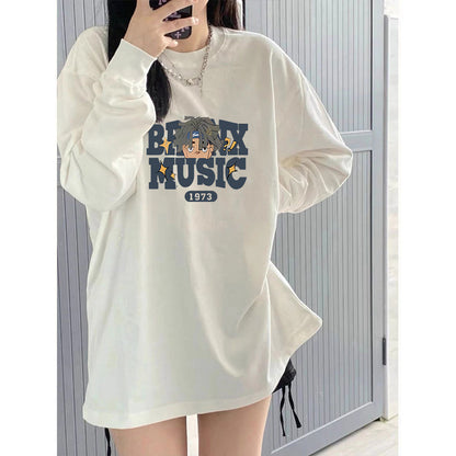Women’s Loose Long-Sleeve Top – Casual Spring & Autumn Shirt