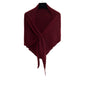 Women’s Winter Triangular Knitted Shawl – Thick Soft Solid Color Neck Wrap, Korean Style