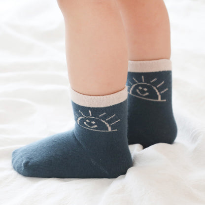 Children's Cartoon Mid-Calf Socks – Combed Cotton Comfortable Socks
