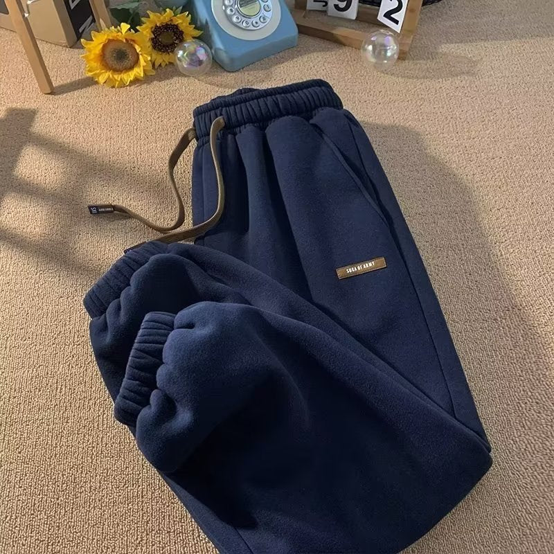 Men's Fleece-Lined Thickened Loose-Fit Casual Pants – Warm & Comfortable