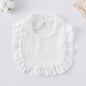 Baby Ruffled Cotton Bib – Printed Gauze Lace Absorbent Feeding Bib