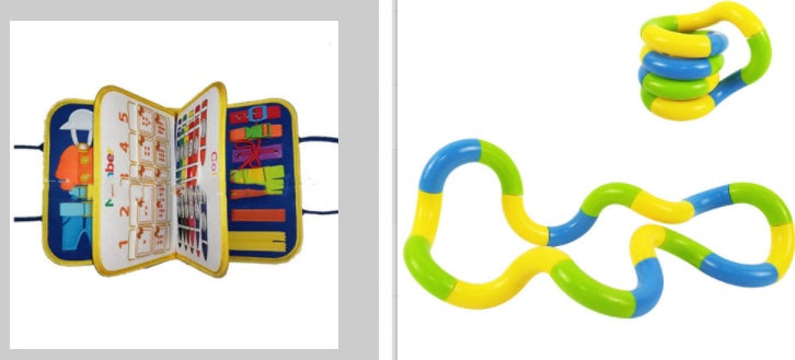 Early Learning Busy Board for Children – Dressing & Buttoning Toy