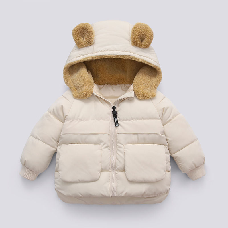 Kids Autumn & Winter Hooded Jacket – Warm Thick Coat for Children
