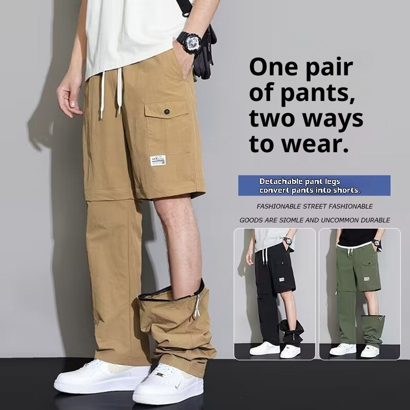 Men’s American Style 2-in-1 Detachable Overalls – Casual Workwear Jumpsuit