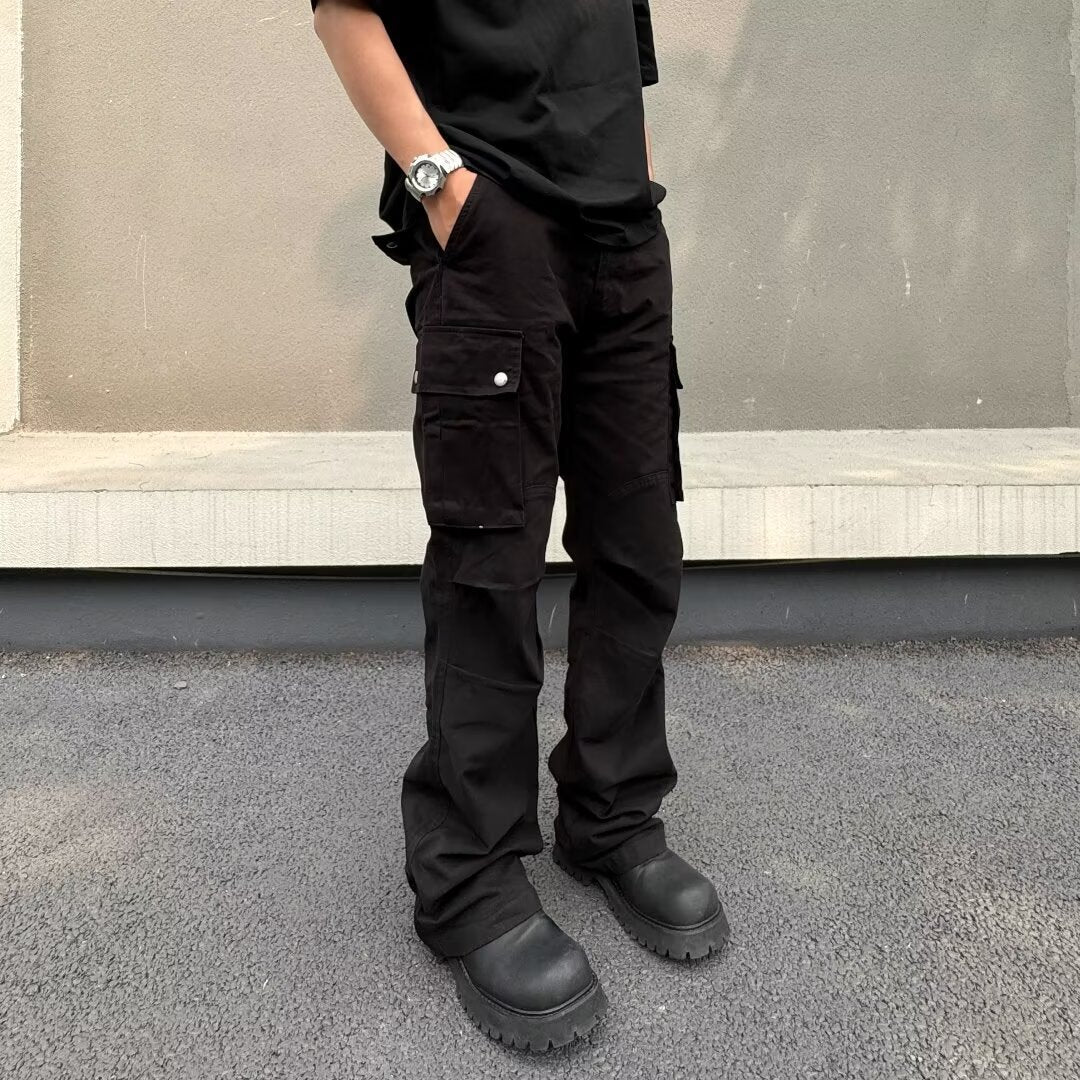 Men’s Retro Workwear Pants – High-Street Casual Versatile Trousers