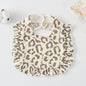 Baby Ruffled Cotton Bib – Printed Gauze Lace Absorbent Feeding Bib