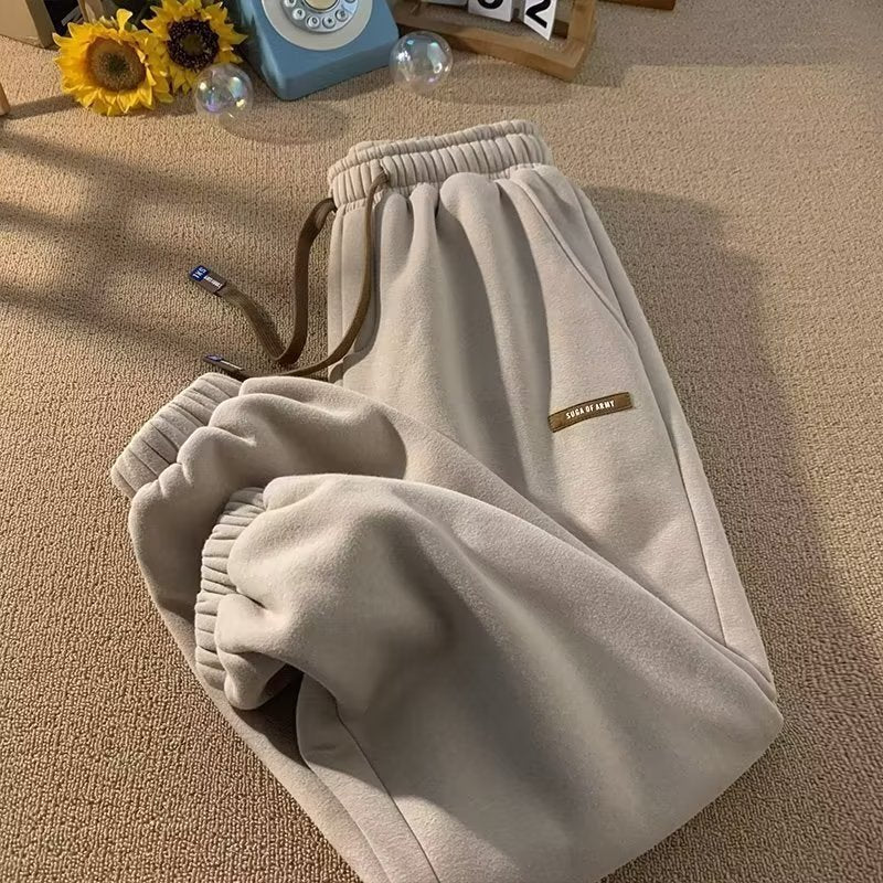 Men's Fleece-Lined Thickened Loose-Fit Casual Pants – Warm & Comfortable