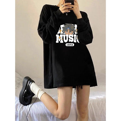 Women’s Loose Long-Sleeve Top – Casual Spring & Autumn Shirt