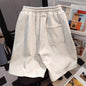 Men’s Retro Solid Color Casual Shorts – Loose Fit Simple Summer Pants
