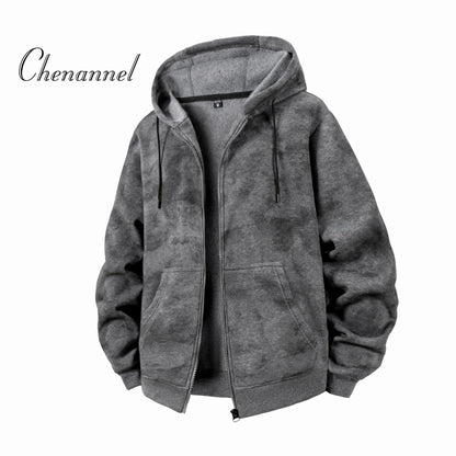 Men’s Slim Fit Zip-Up Hoodie | Long Sleeve Hooded Sweatshirt Casual Sportswear Jacket